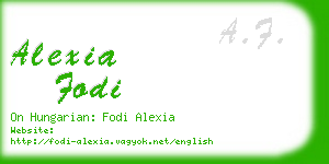 alexia fodi business card